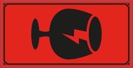 Varningsetiketter -Glas med bild